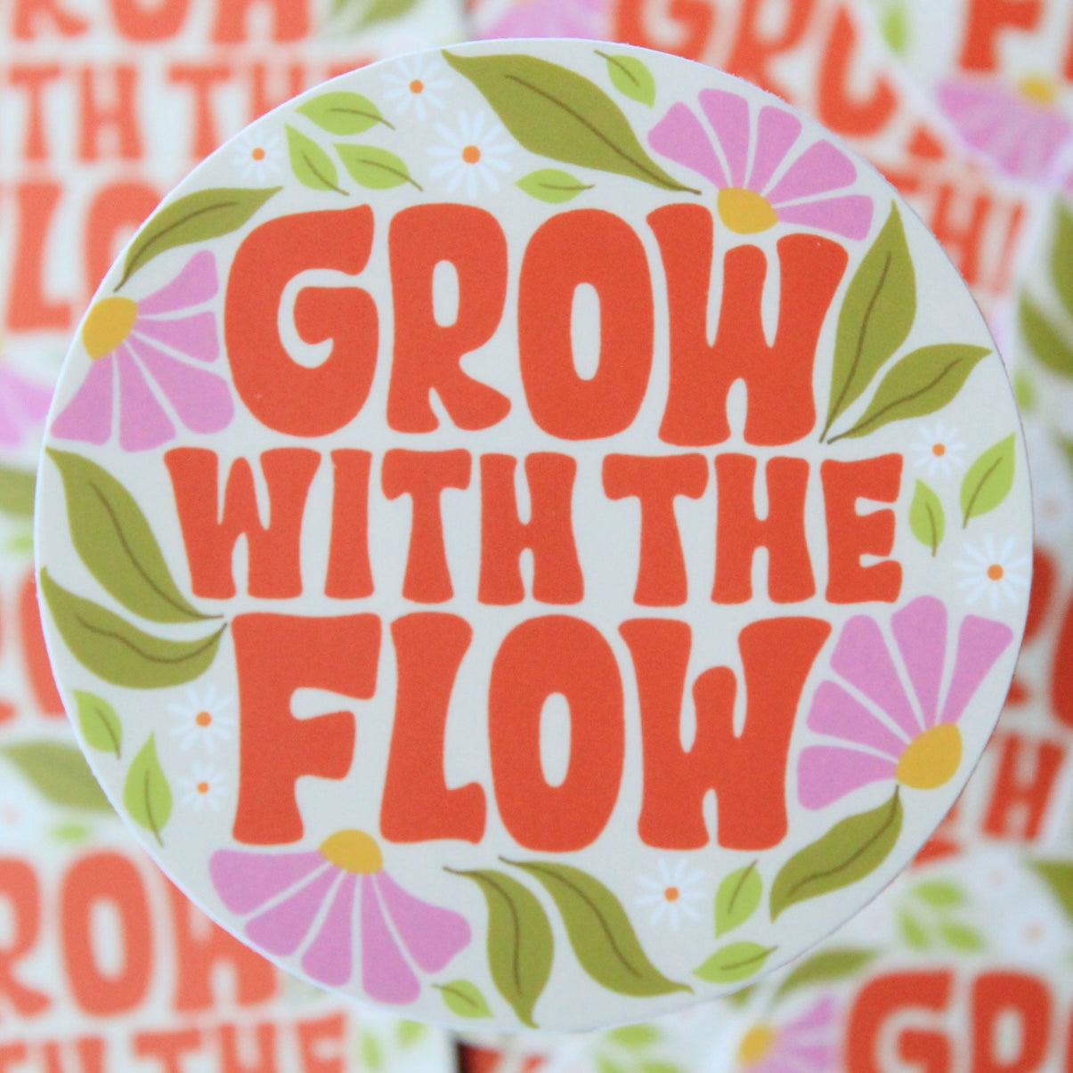 Grow With the Flow Vinyl Sticker
