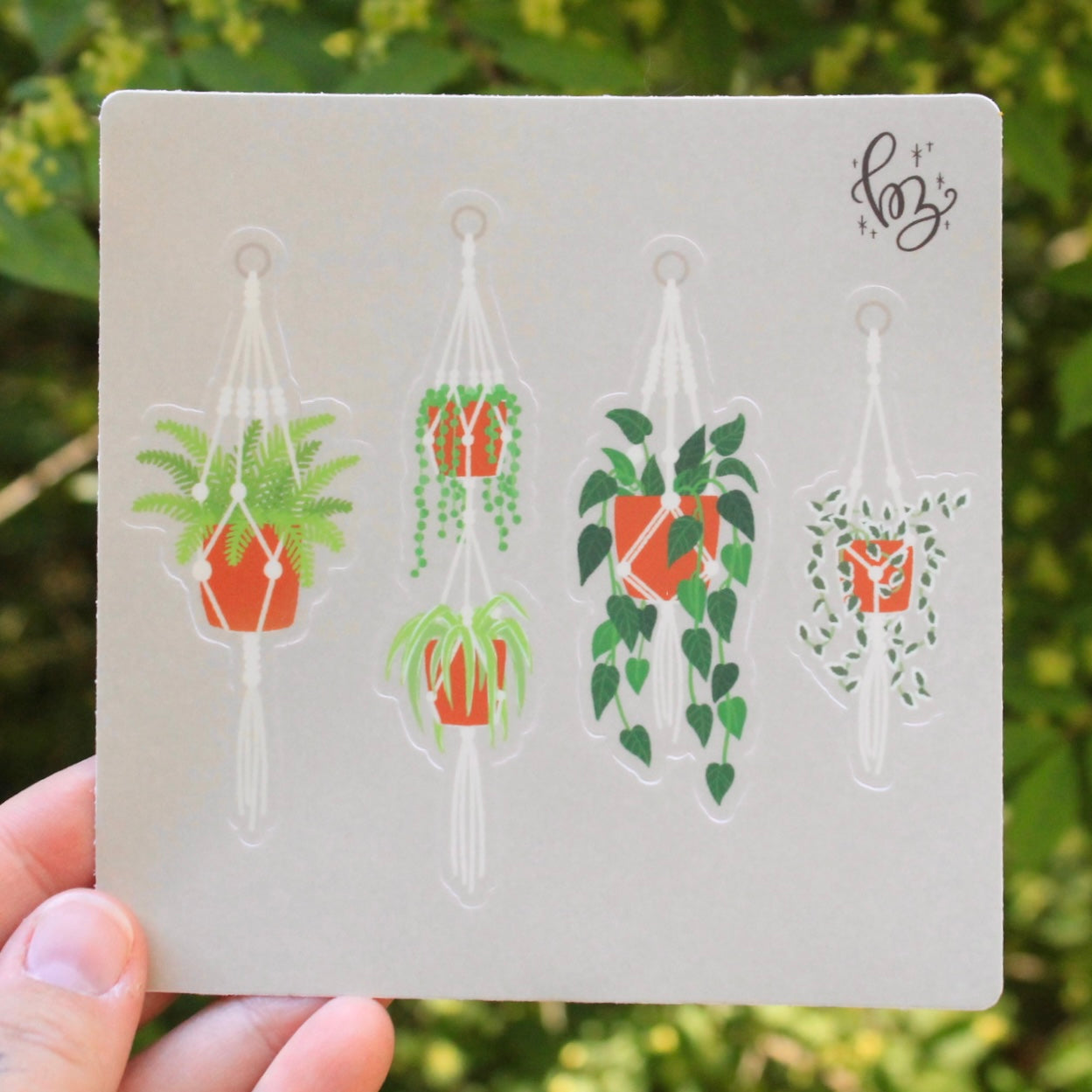 Hanging Plants Vinyl Sticker Sheet