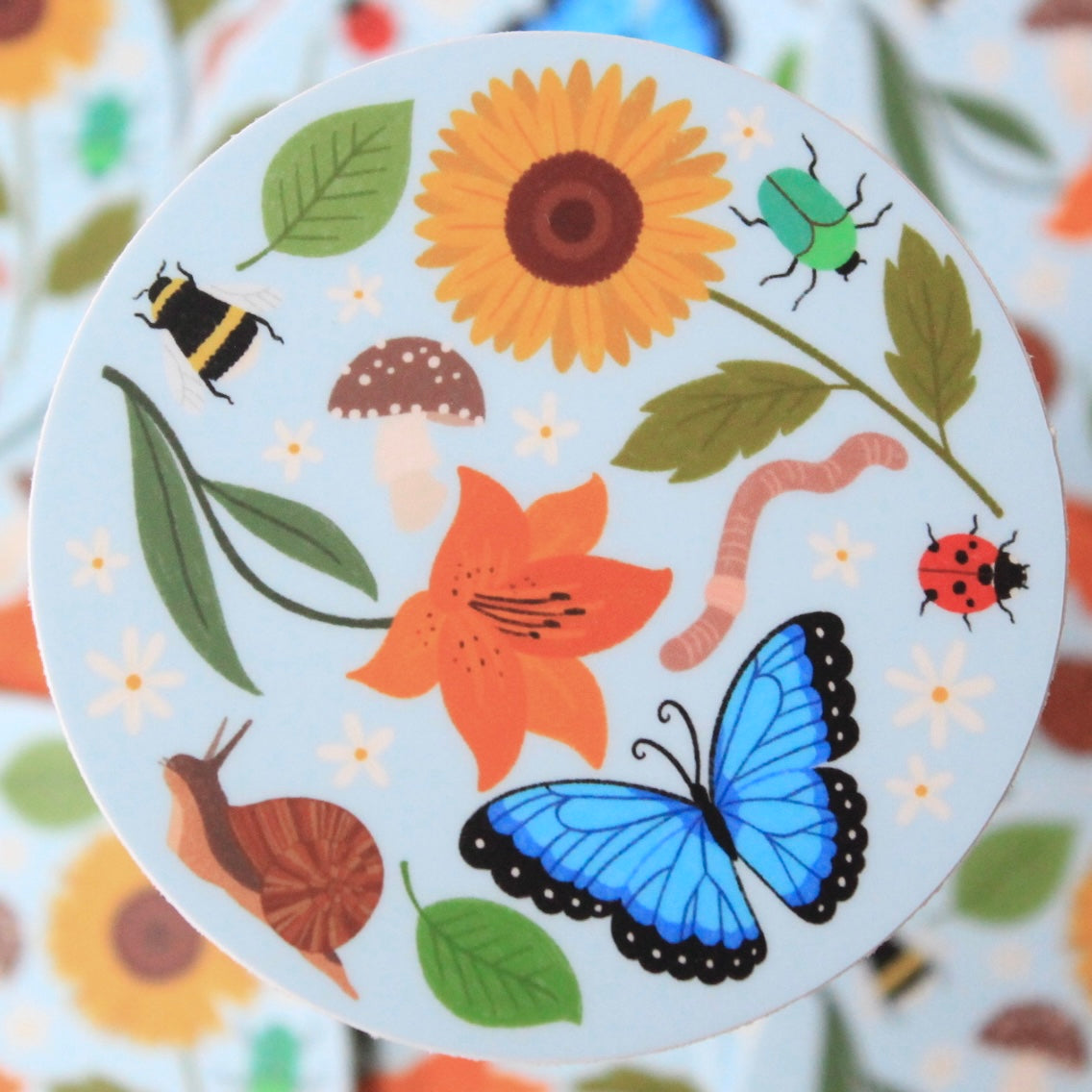 Bugs and Plants Vinyl Sticker