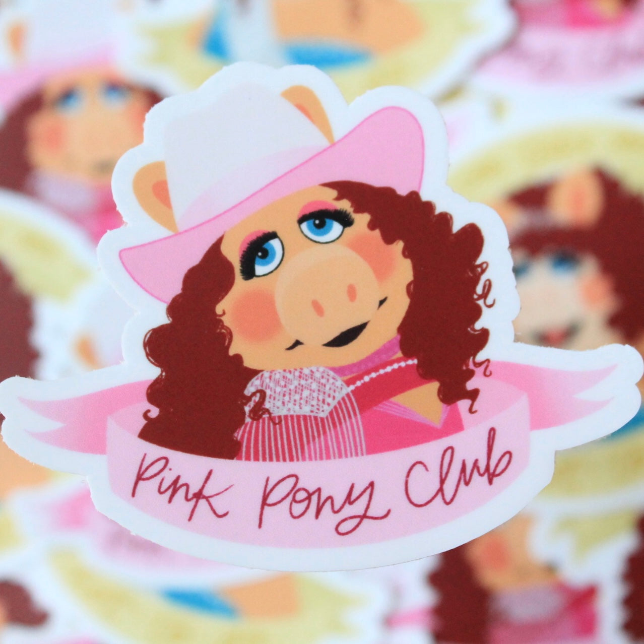 Miss Piggy Chappell Roan Vinyl Stickers