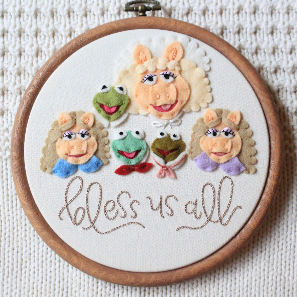 Bless Us All, Muppet Christmas Carol Embroidered Hoop