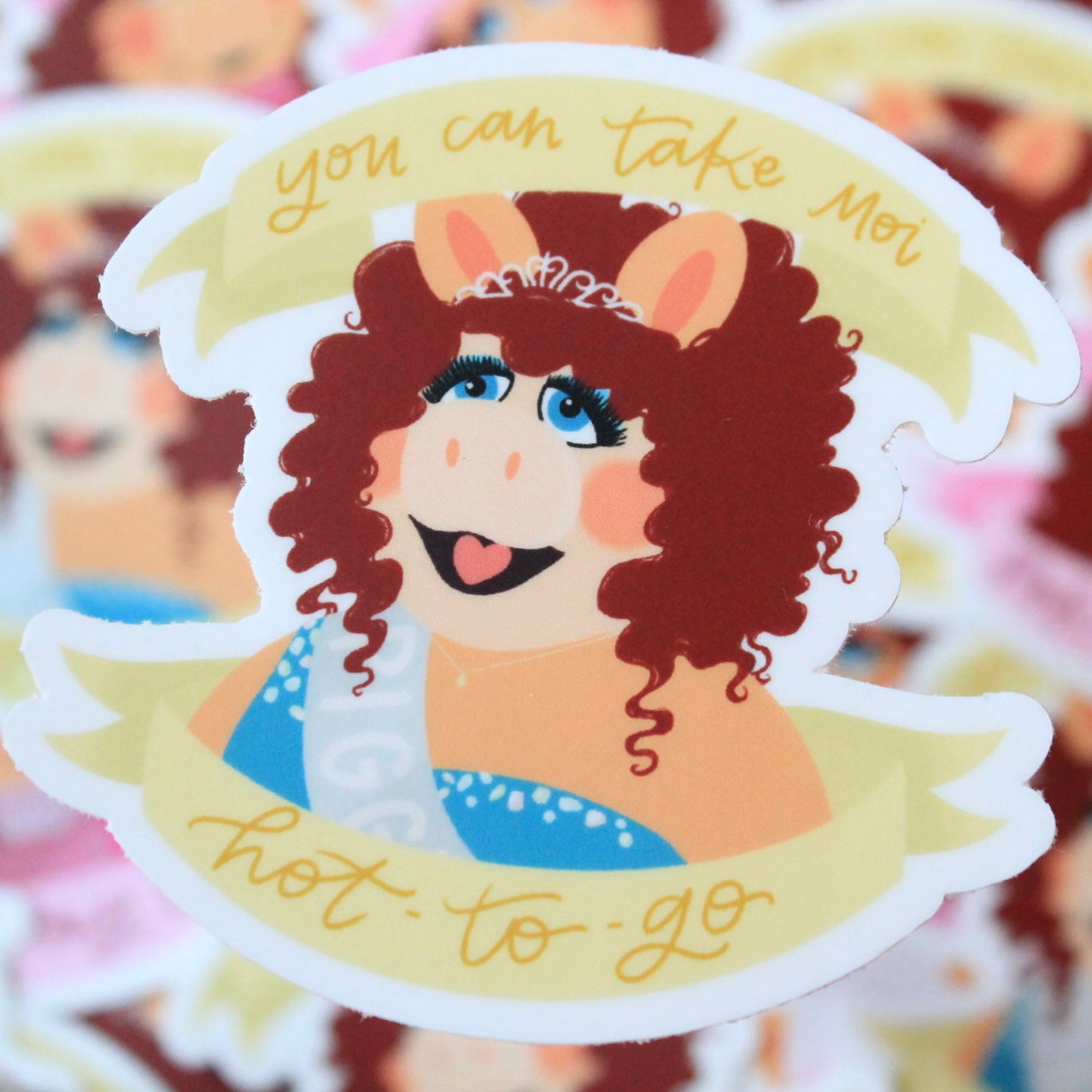 Miss Piggy Chappell Roan Vinyl Stickers