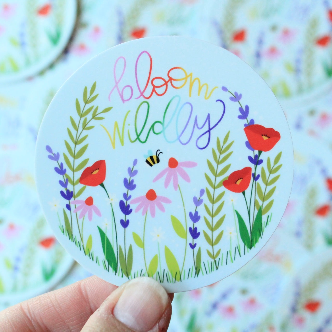 Bloom Wildly Floral Vinyl Sticker