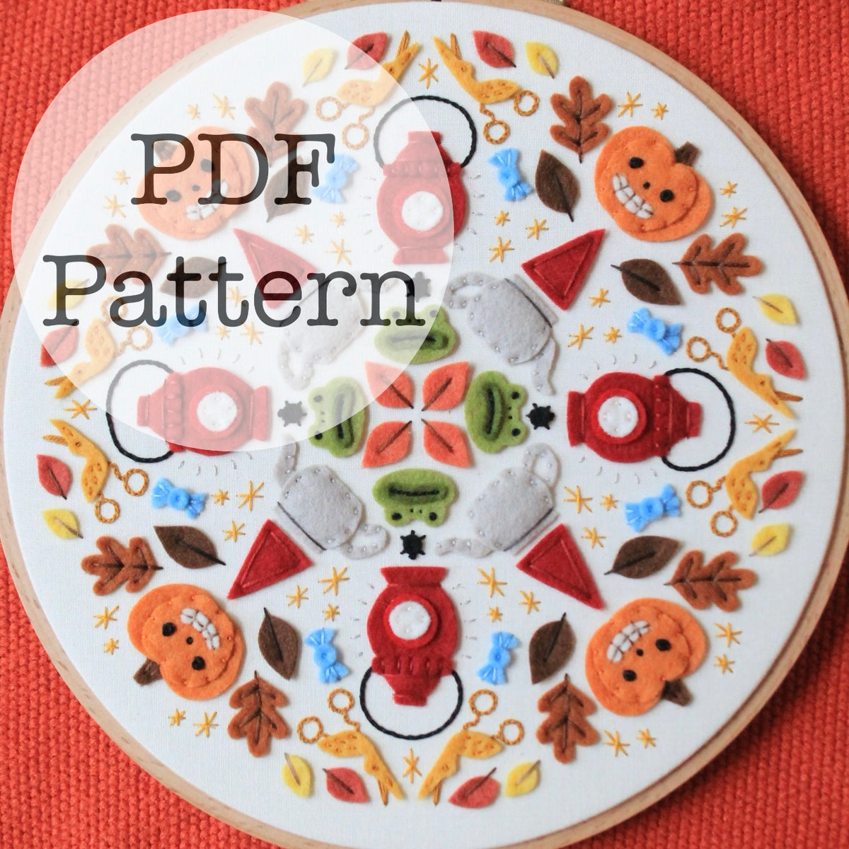 PDF Embroidery Pattern: NEW OtGW Felt Mandala