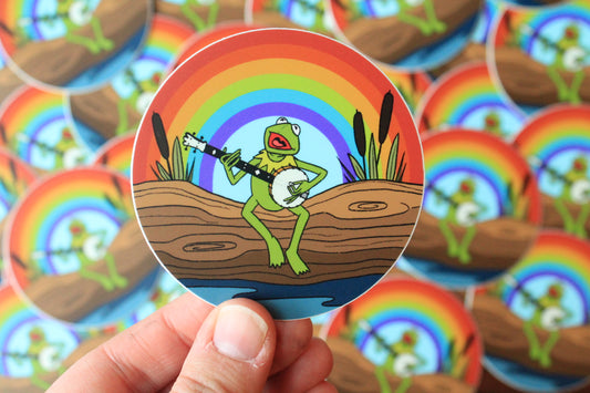 Kermit Rainbow Connection Vinyl Sticker