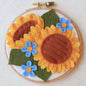 Sunflower Felt Floral Embroidered Hoop