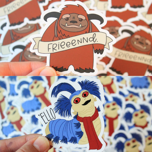 Labyrinth, Ludo, Ello Worm Vinyl Stickers