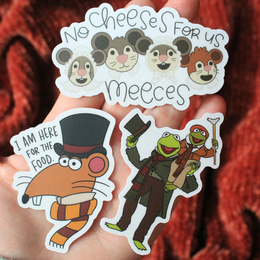 Muppet Christmas Carol, Rizzo, Meeces, Kermit Vinyl Stickers