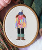 Bundled Up Hand-Embroidered Hoop