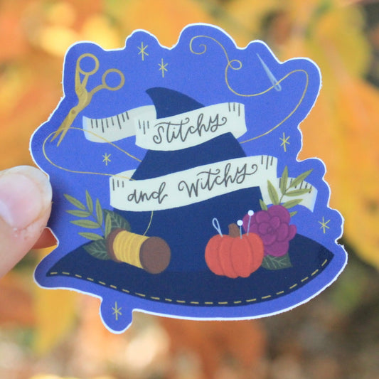 Stitchy and Witchy Vinyl Sticker