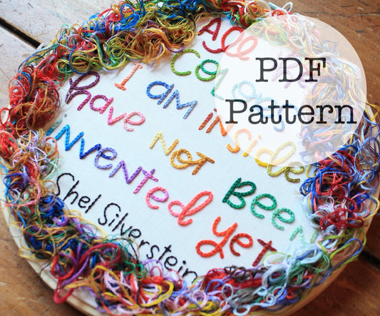 PDF Embroidery Pattern: Colors Poem, Rainbow
