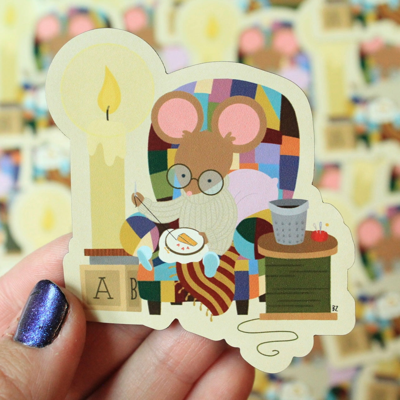 Stitching Mouse Refrigerator Magnet