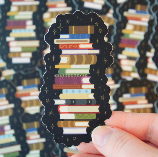 Book Stack Vinyl Sticker