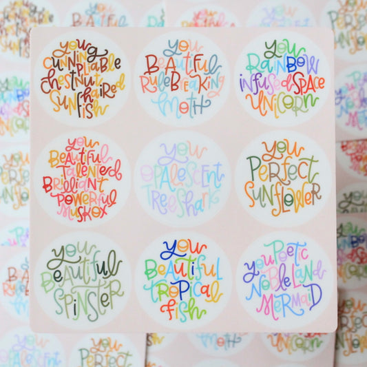 Leslie Knope Compliments, Galentine, Parks and Rec Vinyl Sticker Sheet