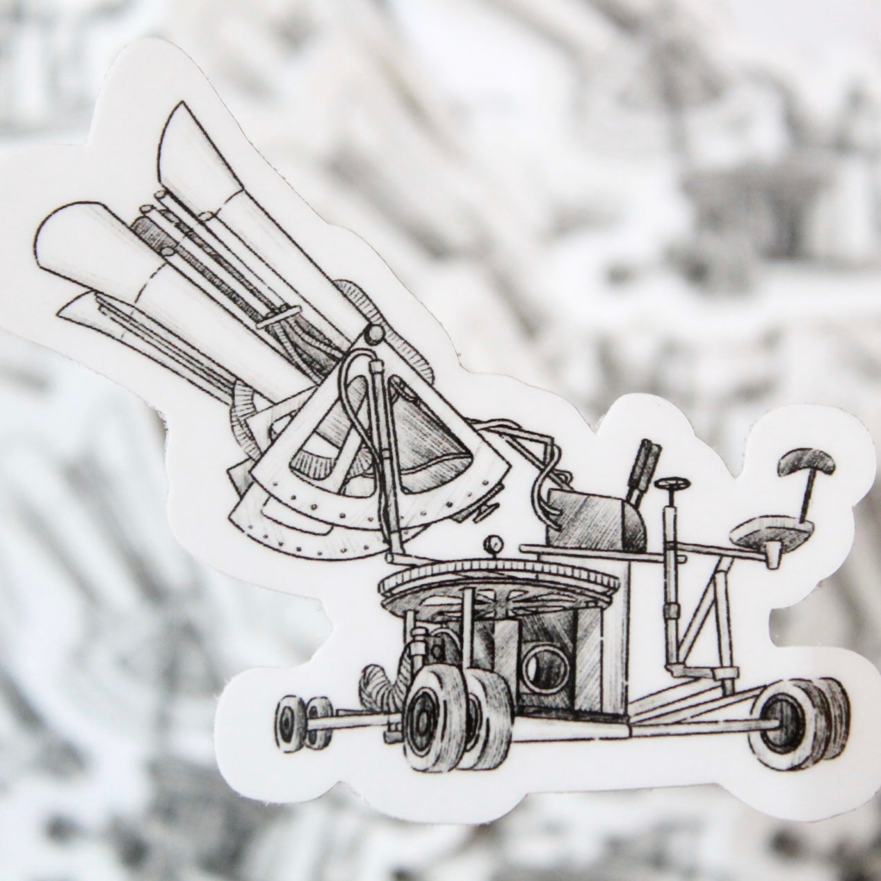 Cloudbusting Machine, Kate Bush Vinyl Sticker