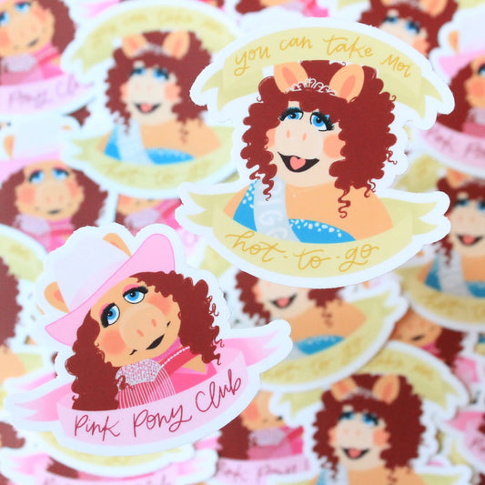 Miss Piggy Chappell Roan Vinyl Stickers