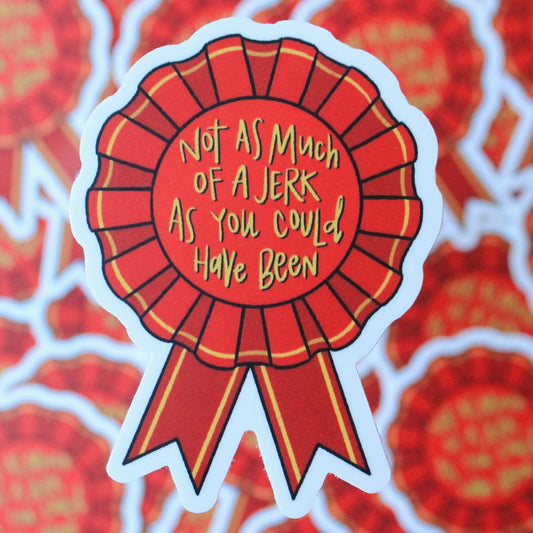 AtLA Not As Much of a Jerk Ribbon Vinyl Sticker
