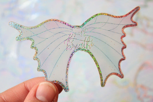 Ever After Just Breathe Glitter Wings Vinyl Sticker