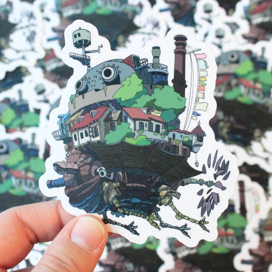 Flying Castle Large Vinyl Sticker