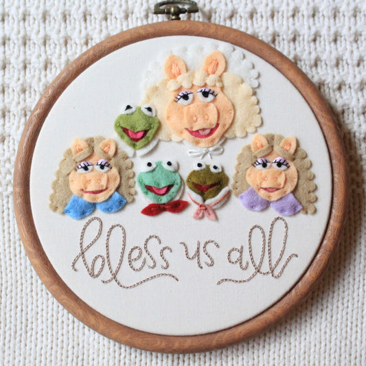 Bless Us All, Muppet Christmas Carol Embroidered Hoop