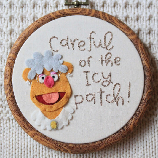 Icy Patch, Muppet Family Christmas Embroidered Hoop