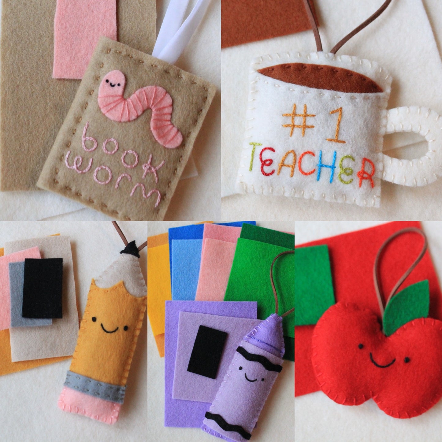 Teacher Ornament Felt Packs