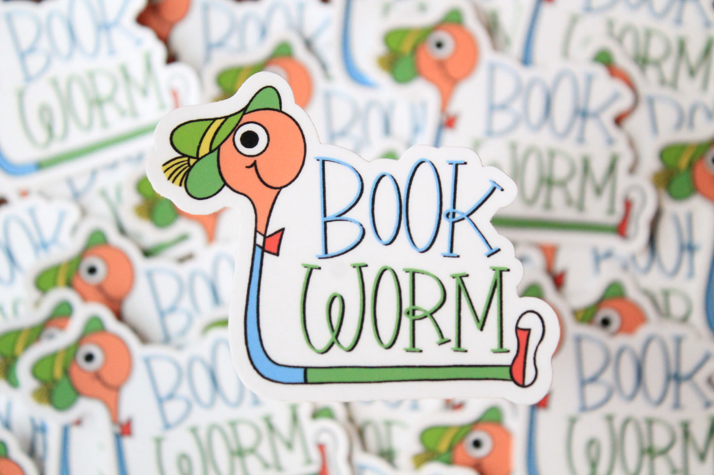 Bookworm Vinyl Sticker