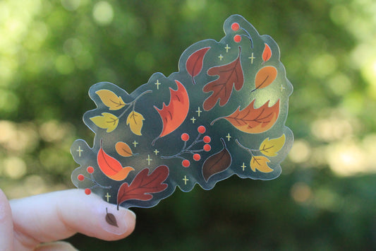 Autumn Wind Clear Vinyl Sticker