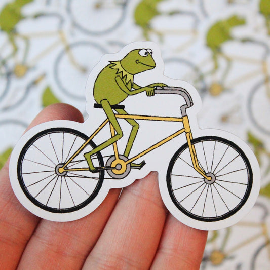 Kermit Bicycle Refrigerator Magnet