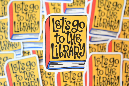 Let’s Go to the Library Vinyl Sticker