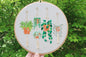 Hanging Plants Hand-Embroidered Hoop