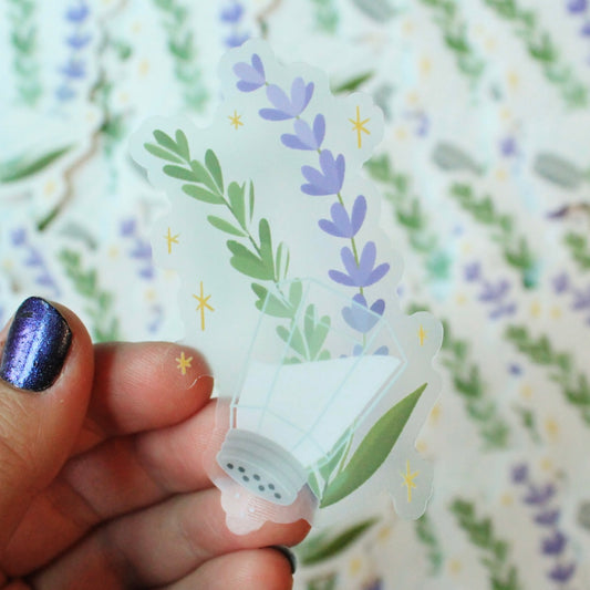 Salt Rosemary Lavender Love, Practical Magic Clear Vinyl Sticker
