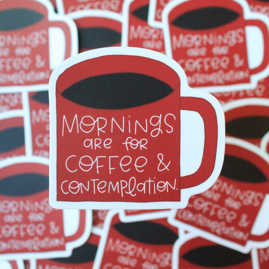 Mornings are for Coffee and Contemplation, Hopper Vinyl Sticker
