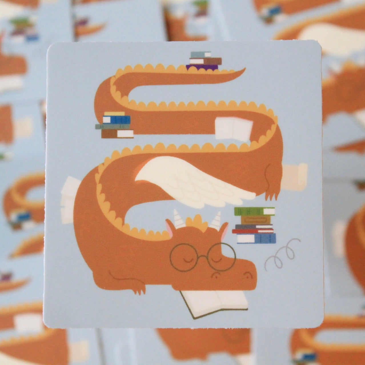 Book Dragon Vinyl Sticker