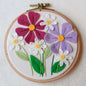 Cosmos Felt Floral Embroidered Hoop