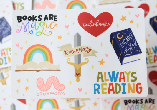 Bookish Vinyl Sticker Sheet