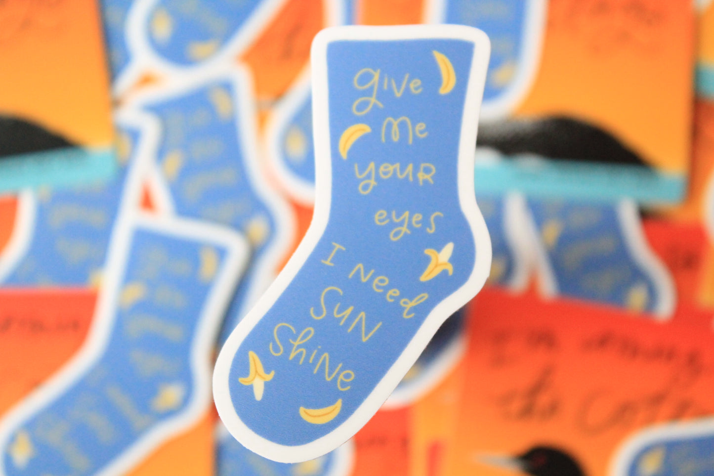 HR Cottage Loon, Banana Socks Vinyl Stickers