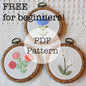 FREE Beginner PDF Embroidery Patterns: Mini Floral Trio