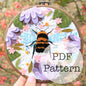 PDF Embroidery Pattern: Bee Kind