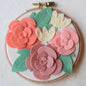 Roses Felt Floral Embroidered Hoop