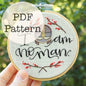 PDF Embroidery Pattern: I Am No Man, LotR