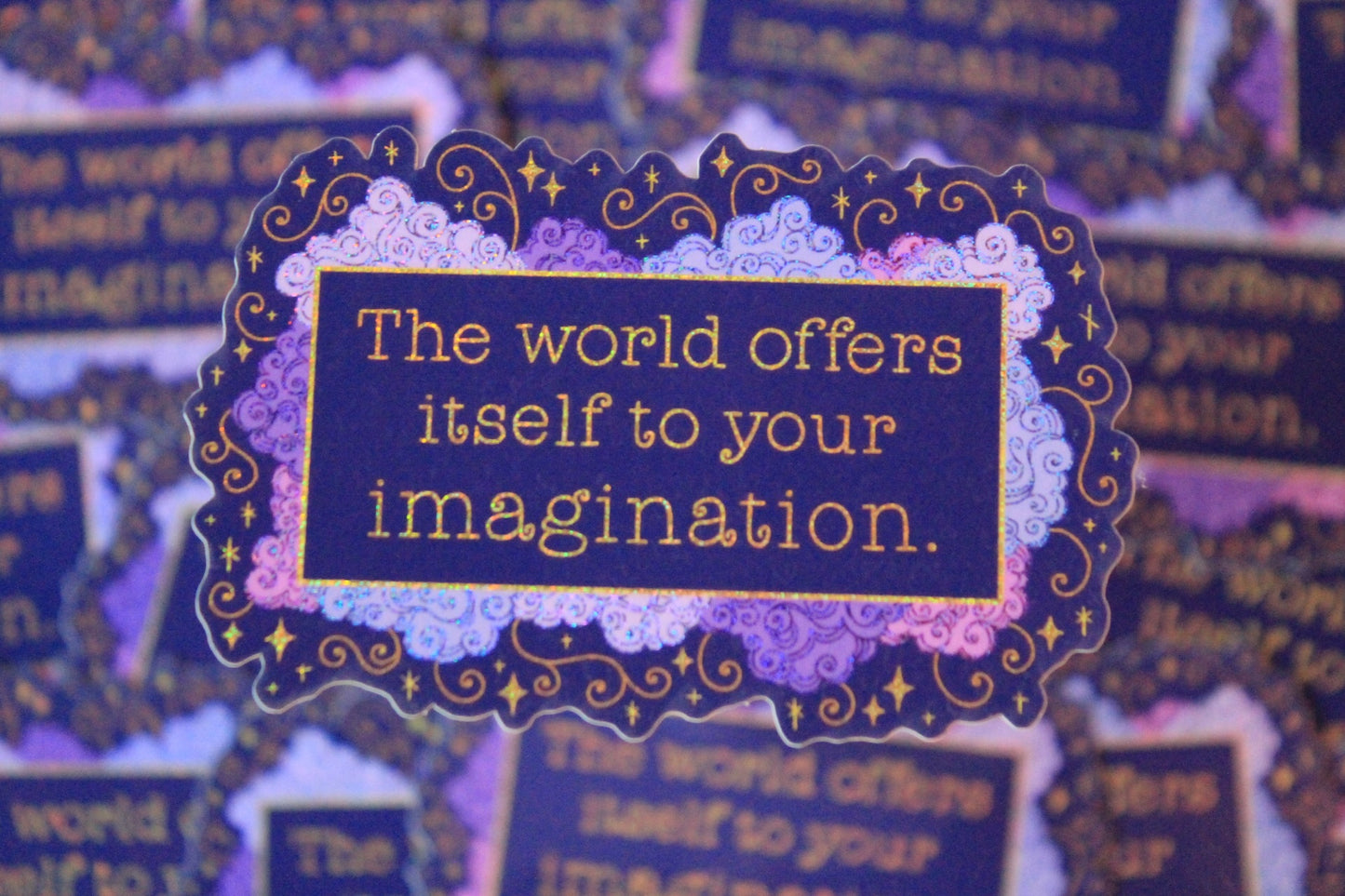 Imagination, Mary Oliver Glitter Vinyl Sticker