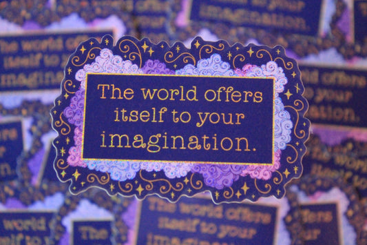 Imagination, Mary Oliver Glitter Vinyl Sticker
