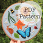 PDF Embroidery Pattern: Bugs and Plants