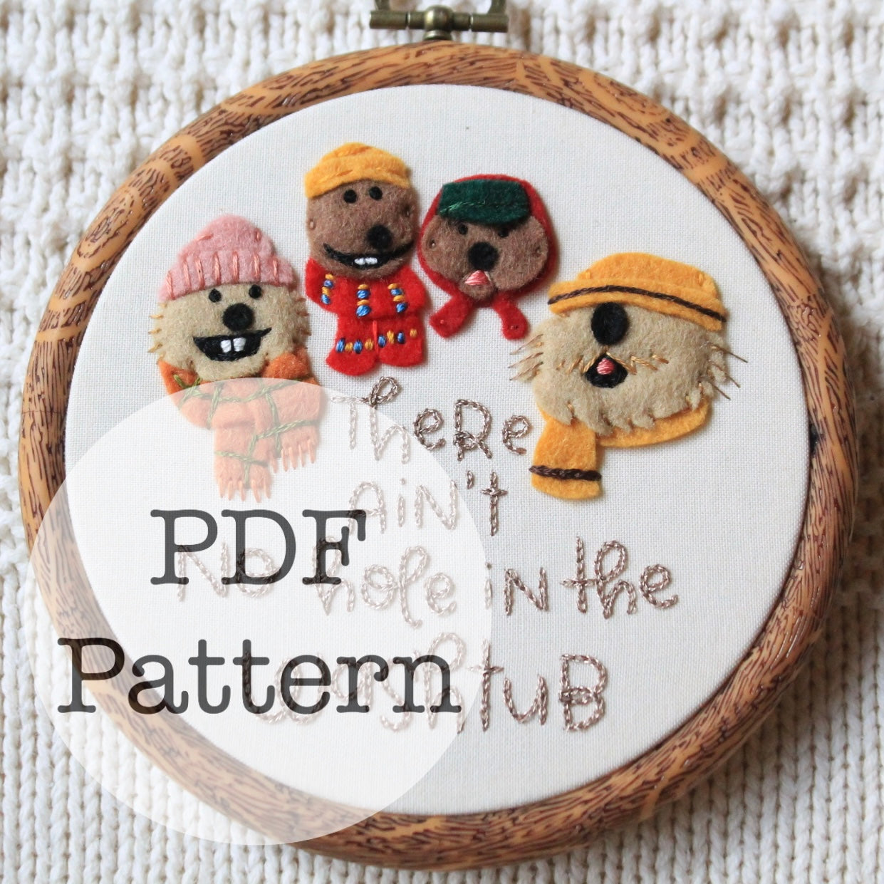 PDF Embroidery Pattern: Ain’t No Hole in the Washtub, Emmet Otter’s Jug Band Christmas, Muppets