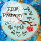 PDF Embroidery Pattern: Apple of My Eye, Home