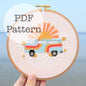 PDF Embroidery Pattern: Happy Camper