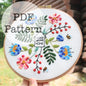 PDF Embroidery Pattern: Home Sweet Home Floral