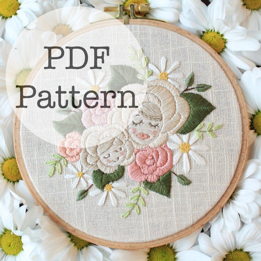 PDF Embroidery Pattern: Mother Bloom