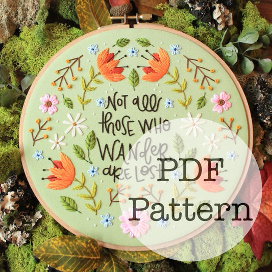 PDF Embroidery Pattern: Wander, LotR